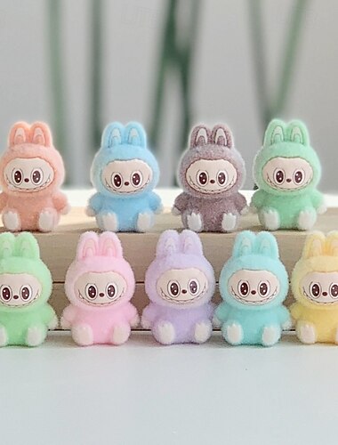  Mini poupée de fête en tissu en velours Assis petit diable lafufu mignon grain tendance ornements de jeu accessoires faits main