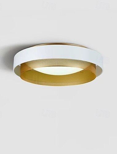  丸型金属製天井ライト、家庭用LEDフラッシュマウント天井ライト、アクリルカバー付き、モダンな寝室用天井照明器具、北欧風リビングダイニングテーブル、天井照明に近い