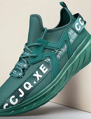  Grønne løpesko for menn med fet skrift – komfortable, lette, ideelle for løping, treningsstudio og en aktiv livsstil