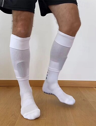  Hombre 1 Par Calientapiernas Negro Blanco Color Plano Vacaciones Deporte Diario Básico Medio Primavera Otoño Moda Casual