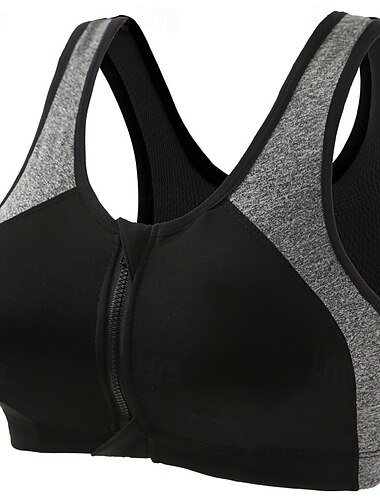  Damen Yoga-BH Sport-BH Pilates-BH BH-Top Push-Up Hosen nahtlos Antivibration Bürgellos Farbblock Sport Sportkleidung Schwarz Rosa Fitnessstudio Zumba Laufen