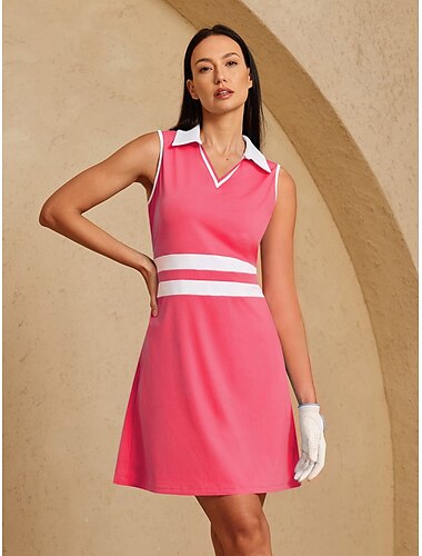  Damen Golfkleid Meerblau Schwarz Marinenblau Ärmellos Kleid Damen-Golfkleidung, Kleidung, Outfits, Kleidung