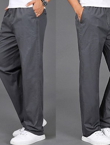  Męskie Spodnie outdoorowe Spodnie cargo Spodnie turystyczne Jesień Na wolnym powietrzu Regularny Lekki Oddychający Doły Elastyczny pas Jasnożółty Ciemnoszary Bawełna Kemping / turystyka / eksploracja