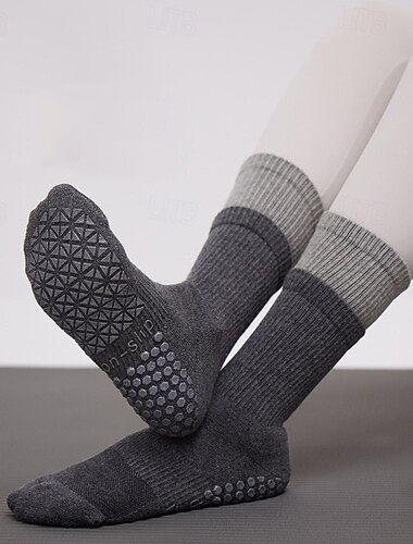  Mujer Calcetines de suelo Dispensador antideslizante Antifricción absorbente del sudor A prueba de resbalones por Pilates Danza Aptitud física