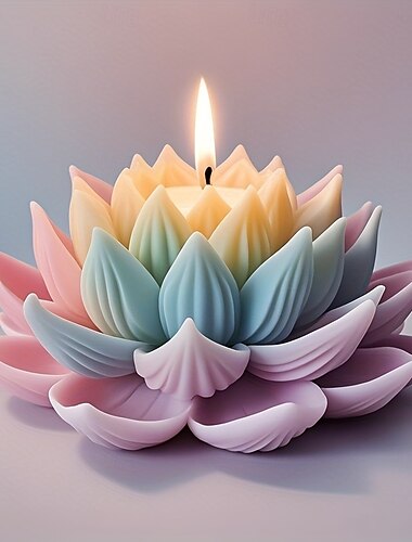  Molde de loto de silicona: velas de aromaterapia para bricolaje, decoración de bodas, juego para hacer velas de rosas, regalo único para el Día de San Valentín, Día de la Madre, cumpleaños