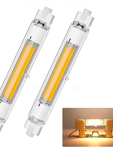  R7s LED-Röhrenlampen, 220 V, 78 mm, 118 mm tief, dimmbare Glühbirnen, 10 W, 20 W, doppelseitiger Sockel, T3-LED-Ersatz für Halogenlicht, 2 Stück