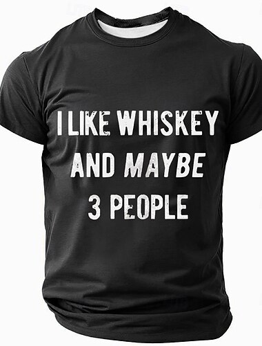  Oktoberfest Herren Lustig Whiskey T Shirt Kurzarm T-Shirt 3D-Druck Rundhalsausschnitt Hemd Mode Übertrieben Täglich Party Straße Lässig Schwarz Rote Blau Sommer Frühling Ganzjahres Bekleidung S M L