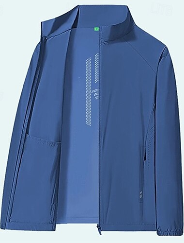  Herren Outdoorjacke Wanderjacke Regenmantel Außen Sonnenschutz Wanderoutfits Wanderbekleidung Frühling Herbst Oberteil Camping / Wandern / Höhlenforschung Laufen Dunkelgrau Schwarz Blau
