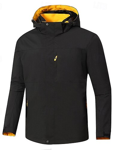  Herren Windjacke Wanderjacke Regenmantel Außen Wasserdicht Winddicht Wanderoutfits Wanderbekleidung Frühling Herbst Oberteil Camping / Wandern / Höhlenforschung Laufen Schwarz Weiß Rot