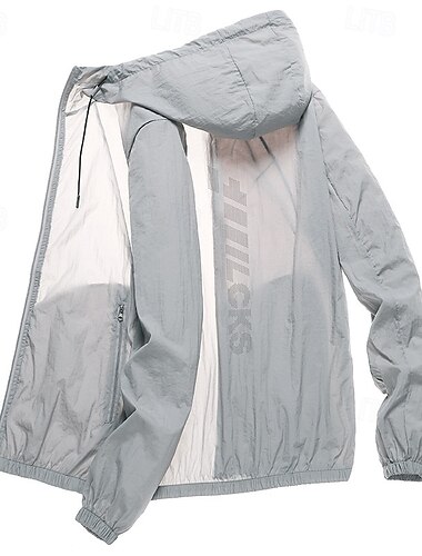  Hombre Chaqueta para correr Chaqueta para exteriores Full Zip Manga Larga Abrigos Deportivo Protección Solar Transpirable Secado rápido Ligero Tenis Golf Corriendo Ropa de deporte Ropa de Deporte