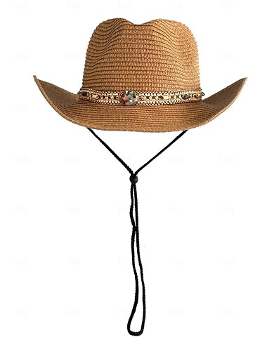  Retro-Mode-Cowboyhüte Retro-Mode große Traufe gebogene Kante hartes Stroh Western-Cowboyhüte Reisen Sie den ganzen Strand Sonnenhüte für Männer und Frauen