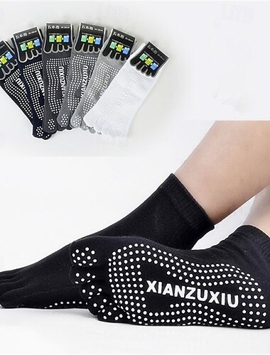  Hombre Calcetines de suelo Dispensador antideslizante antiolor Antifricción absorbente del sudor por Pilates Danza Aptitud física