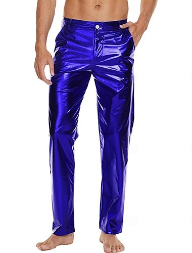  Schijf Jaren '80 Metallic Broeken Gemaskerd Bal Hippie Schijf Effen Kleur Voor heren Carnavalskostuum Maskerade Prideparade Trots maand Volwassenen Broeken