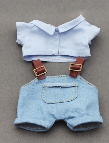  Klänningar Set (INGEN DOKA) FörLabubu Hatt  Overall Set för 17cm Docka Tillbehör Kostym Söt Kläder FörLabubu Klä upp Unik Stil