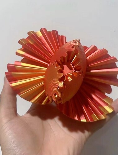  Gearsphere Steampunk Wirbelnder Wunder-Zappelball, 3D-gedrucktes mechanisches Stressabbau-Gadget für Erwachsene und Jugendliche, ADHS-Angst-Fokus-Spinner-Schreibtischspielzeug-Dekor
