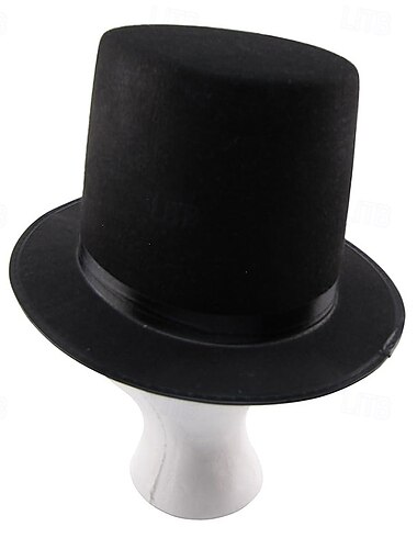  chapéu mágico, fita vermelha, chapéu lincoln, estilo de chapéu, performance de palco lincoln preto, chapéu alto