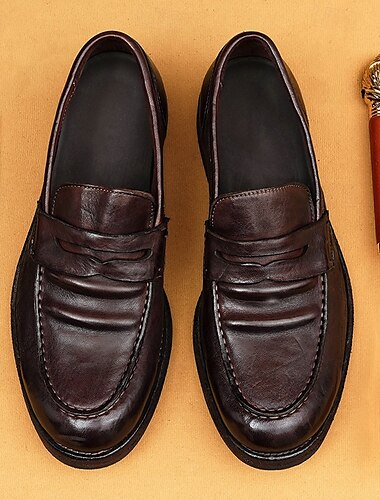 Herren-Loafer aus braunem Leder mit Mokassin-Nähten und Goodyear-Rahmen – bequeme und elegante Freizeitschuhe für den Alltag
