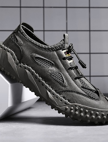  Hellbraune Slip-On-Freizeitsandalen für Herren mit elastischen Schnürsenkeln und bequemem Fußbett für Strandausflüge, Urlaub und entspannte Outdoor-Aktivitäten