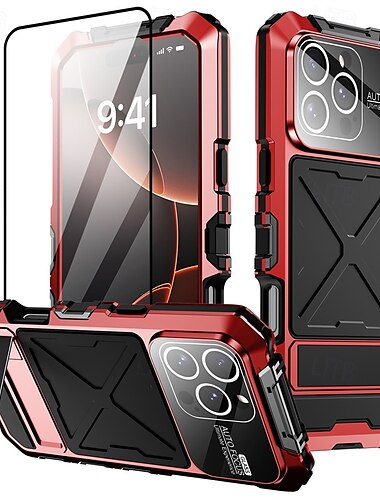  τηλέφωνο tok Για Apple AirTag iPhone 16 Pro iPhone 16 Pro Max iPhone 15 iPhone 15 Pro Max iPhone 14 Pro Max Πίσω Κάλυμμα Ρετρό Γεωμετρικά σχήματα Ψημένο γυαλί Μεταλλικό Σιλικόνη