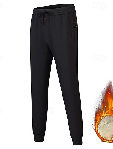 Herren Wanderhosen Fleecehosen Thermohosen Winter Außen Normale Passform Warm Unterteile Tasche Elastischer Bund Dunkelgrau Schwarz Camping / Wandern Laufen S M L XL XXL