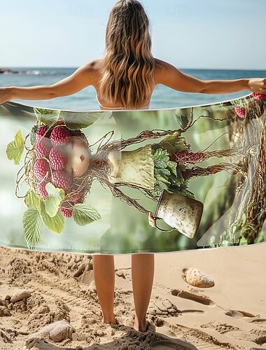  weiches und saugfähiges Strandtuch – leichtes, schnelltrocknendes, sandfreies Design für Strand, Pool und Reisen
