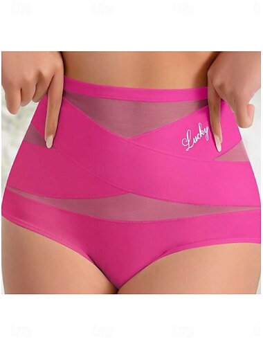  Damen Shapewear Formwäsche Hoch tailliert Kurz Hohe Taille Einfach Elastischer Bund Weich Bequem Dehnbar Yoga Karminrot Azurblau Violett Schwarz Sommer Frühling Schmale Passform