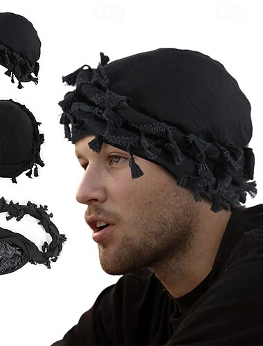  Hombre Sombrero de Beanie Gorros Negro Amarillo Poliéster Borlas Acogedor Ropa Cotidiana Noche Color sólido/liso Transpirable