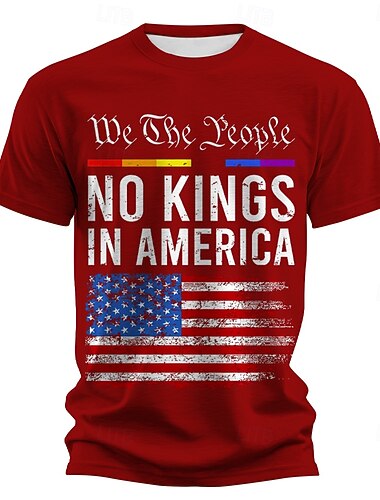  Homens American US Flag Camiseta Manga Curta Camiseta Impressão 3D Gola Redonda Camisa Moda Diário Básico Rua Casual Diário Preto Vermelho Azul Verão Primavera Todas as Estações Roupa S M L XL XXL