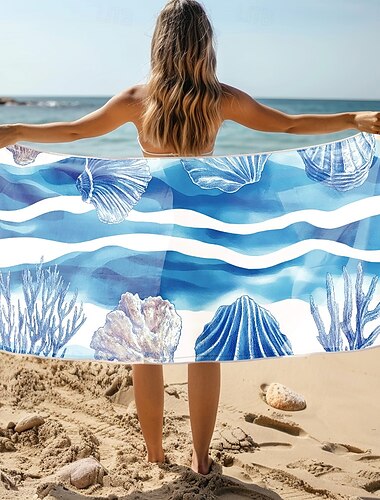  weiches und saugfähiges Strandtuch – leichtes, schnelltrocknendes, sandfreies Design für Strand, Pool und Reisen