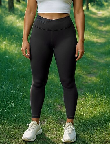  Damen Sport Leggings Laufhosen Elastischer Bund Hohe Taille Hosen Sport & Outdoor Lässig Schnelltrocknend Leicht Atmungsaktiv Tennis Golfspiel Laufen Normale Passform Sportbekleidung Sportkleidung