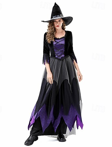  Hexe Maskerade Halloween Damen Erwachsene Karneval Halloween Halloween Karneval Einfaches Karnevalskostüm