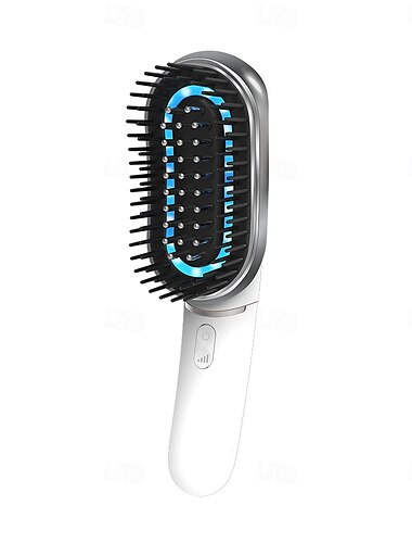  LED blau rot Lichttherapie Haarmassagebürste Kopfhautmassagekamm EMS Mikrostrom Negativ-Ionen-Haarkamm