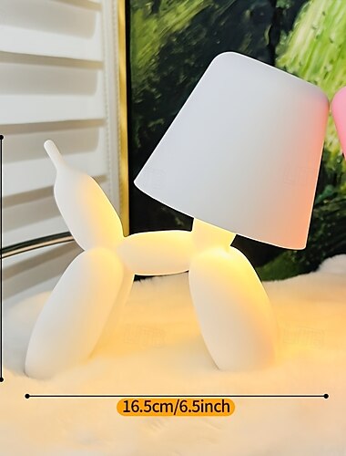  Kreative romantische bunte Ballonhund-Tischlampe mit Touch-Schalter, dreifarbige Lichtunterstützung für dimmbares Dimmen, 2000-mAh-Akku, Dackel-Atmosphärenlicht, Urlaub, Hotel, Party, Valentinstag