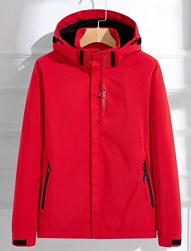 Damen Windjacke Wanderjacke Regenmantel Außen Wasserdicht Winddicht Wanderoutfits Wanderbekleidung Frühling Herbst Oberteil Camping / Wandern / Höhlenforschung Laufen Weiß Rosa Rot