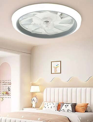  LED εξαιρετικά λεπτές λάμπες οροφής με ανεμιστήρα και φως, μοντέρνα φώτα σαλονιού, φωτιστικό υπνοδωματίου με τηλεχειριστήριο