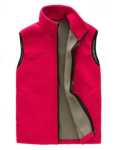  Herren Wanderweste Wanderfleeceweste Ärmellos Weste Außen Thermowarm Winter Reißverschluss Polyester Schwarz Armeegrün Rot Angeln Klettern Camping / Wandern / Höhlenforschung