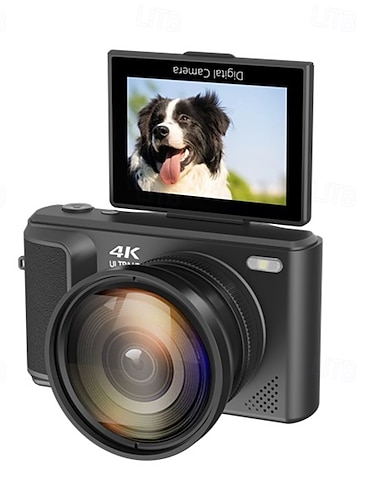  Appareil photo numérique haute définition 1500 mAh, zoom 16x en option, rétro, écran rabattable de 2,8 pouces, 64 millions de pixels, vidéo 4K HD, blanc, noir, argent, pour petit ami et petite amie
