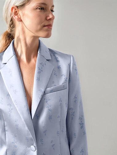  Damenanzüge Top Mutter der Braut Eleganter Vintage Einfacher V-Ausschnitt Satin Lange Ärmel mit Knöpfen 2025