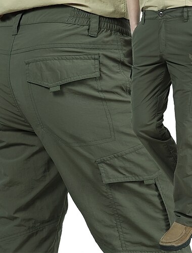  Herren Cargohosen Wanderhosen Außen Normale Passform Wasserdicht Winddicht Schnelltrocknend Leicht Hosen Tasche Elastischer Bund Schwarz Armeegrün Camping / Wandern Golfspiel Laufen M L XL XXL XXXL