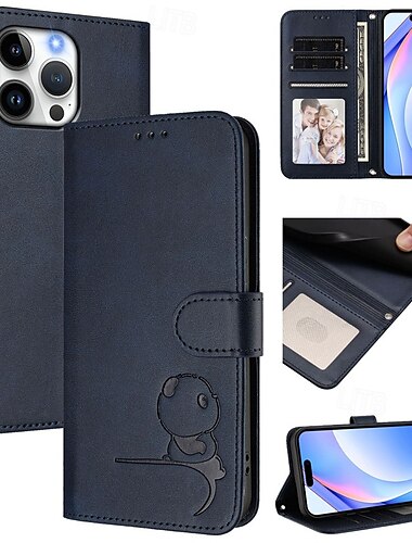  telefon Etui Til Samsung Galaxy iPhone 16 Pro Max Plus iPhone 16 iPhone 16 Plus iPhone 16 Pro Max iPhone 15 iPhone 15 Pro Max iPhone 15 14 Pro Max Plus Lommebok-kortveske med stativ Glidelås