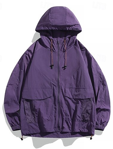  Hombre Chaqueta para correr Chaqueta para exteriores Full Zip Manga Larga Abrigos Deportivo Protección Solar Transpirable Secado rápido Ligero Tenis Golf Corriendo Ropa de deporte Ropa de Deporte