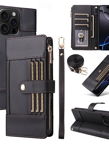  Handyhülle für Samsung Galaxy S24 S23 S22 S21 Ultra Plus A55 A35 A25 A15 5G A54 A34 A14 A73 A53 A33 A23 A13 A72 A52 A42 A32 A22 A12 A02 Brieftaschenetui mit Ständerhalter Reißverschluss