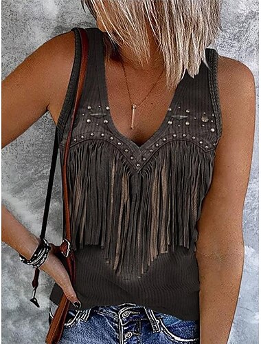  Damen Camisole-Tanktop Grafik Bohemien Vintage Stilvoll Ärmellos Ärmellos V Ausschnitt Crop Tops Täglich Druck Schwarz Gelb Rote Blau Grün Sommer Frühling