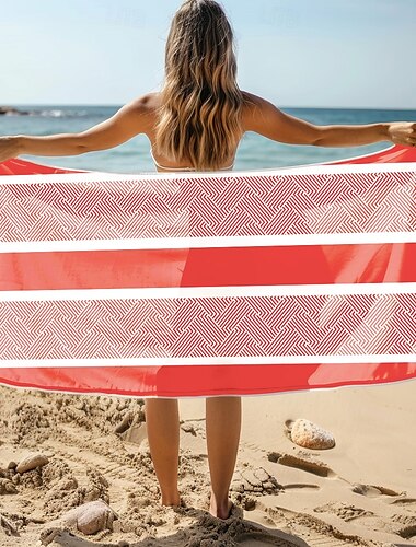  weiches und saugfähiges Strandtuch – leichtes, schnelltrocknendes, sandfreies Design für Strand, Pool und Reisen