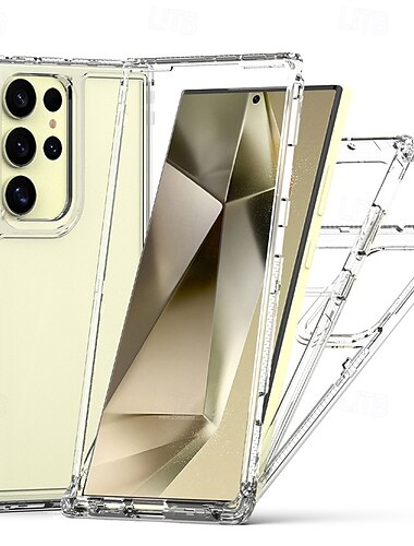  هاتف غطاء من أجل سامسونج جالاكسي ق 25 اس 25 الترا S24 Ultra Plus س24 FE S23 Ultra A14 غطاء خلفي شفاف ضد الصدمات TPU أكريليك الكمبيوتر الشخصي