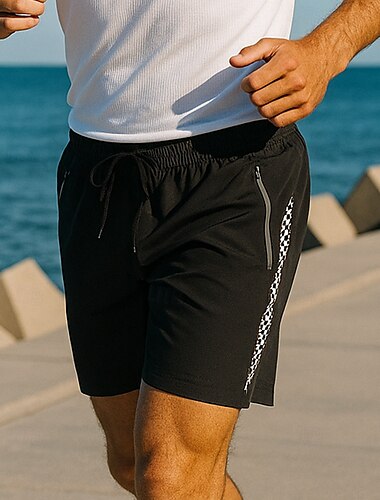  Herren Laufshorts Sporthosen Elastischer Bund Shorts Sport & Outdoor Lässig Atmungsaktiv Schnelltrocknend Leicht Elastisch Tennis Golfspiel Laufen Normale Passform Sportbekleidung Sportkleidung