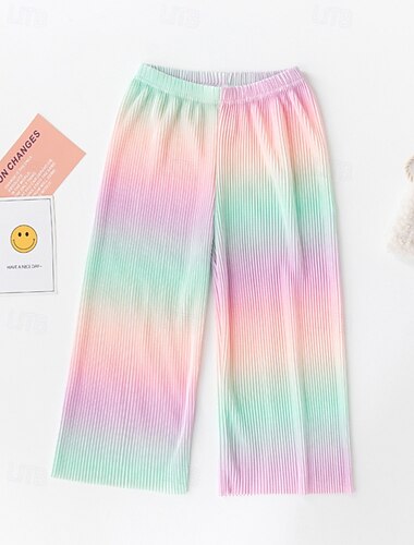  Kinder Mädchen Leggings Blumen Streetwear Outdoor 4-12 Jahre Herbst Leicht Rosa Rosa Blau