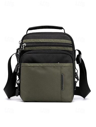  Wasserabweisende Umhängetasche aus Nylon für Herren – leichte Umhängetasche mit mehreren Taschen für Reisen, Arbeit oder den alltäglichen Gebrauch