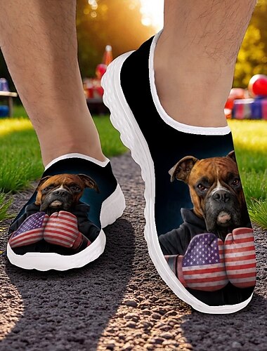  Patriotische Mesh-Sportschuhe für Herren – atmungsaktive Sneaker mit amerikanischer Flagge und Adler für den Unabhängigkeitstag, Sommergrillabende und Fitnessaktivitäten im Freien Vincent Hie