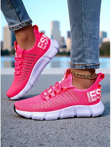  Damen Flyknit Sneaker – atmungsaktive Freizeit-Sportschuhe für Outdoor-Aktivitäten und den Alltag
